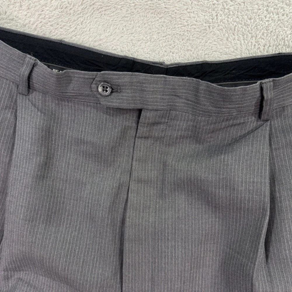 Jos A Bank Signature Collection Mens 48XL Gray Pinstripe Wool Silk Suit 38x36 - Picture 14 of 16